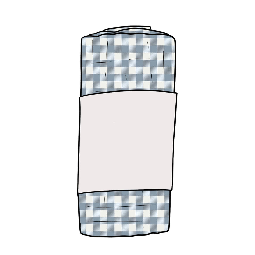 Denim Gingham Muslin Swaddle Blanket