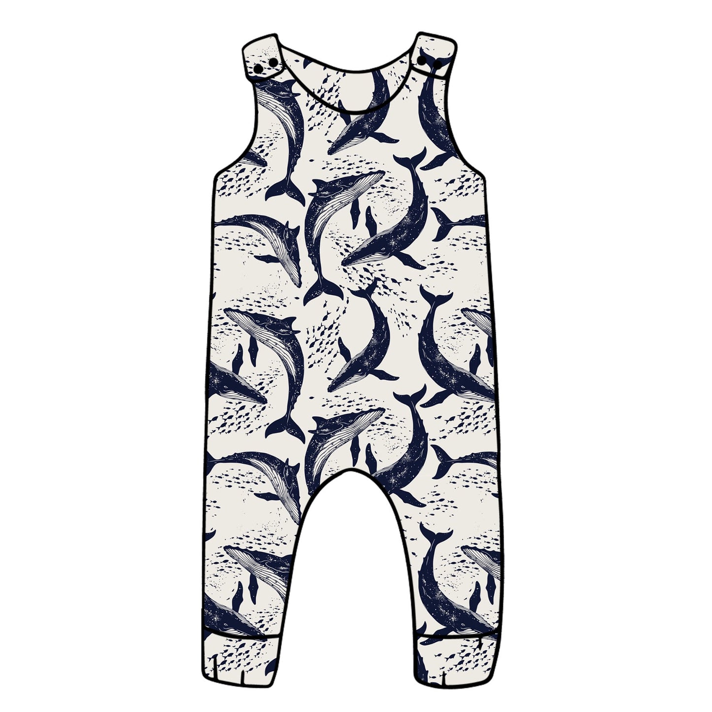 Whale Pod Romper