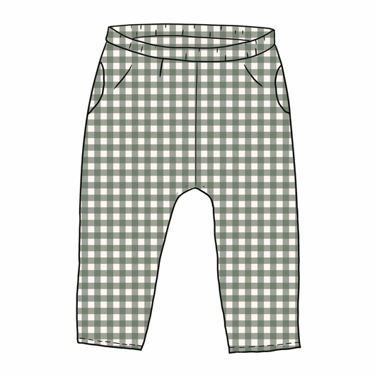 Forest Gingham Toddler & Child Pocket Trousers