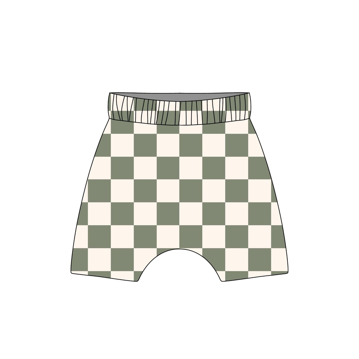 Chequerboard Child & Baby Shorts - Rolled or Hemmed
