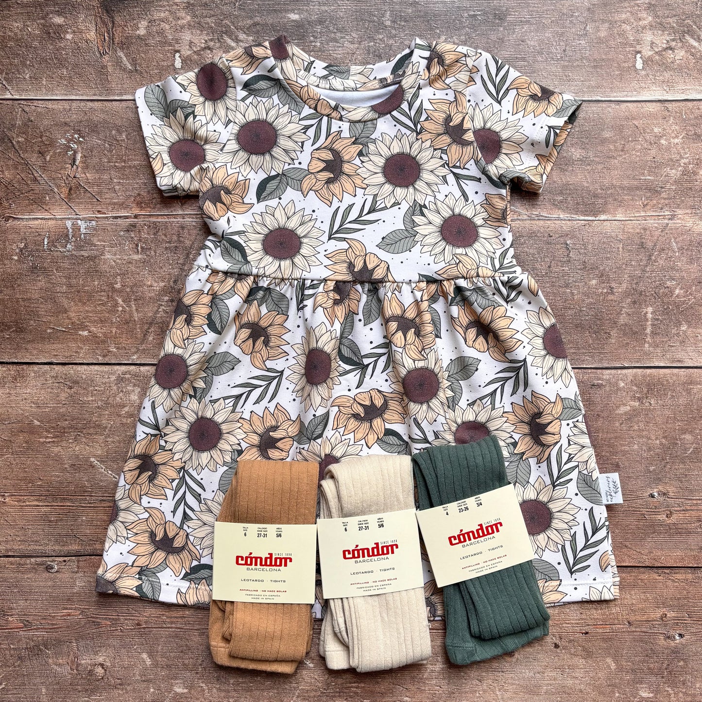 Sunflower Meadow Child & Baby Short Sleeve Dress