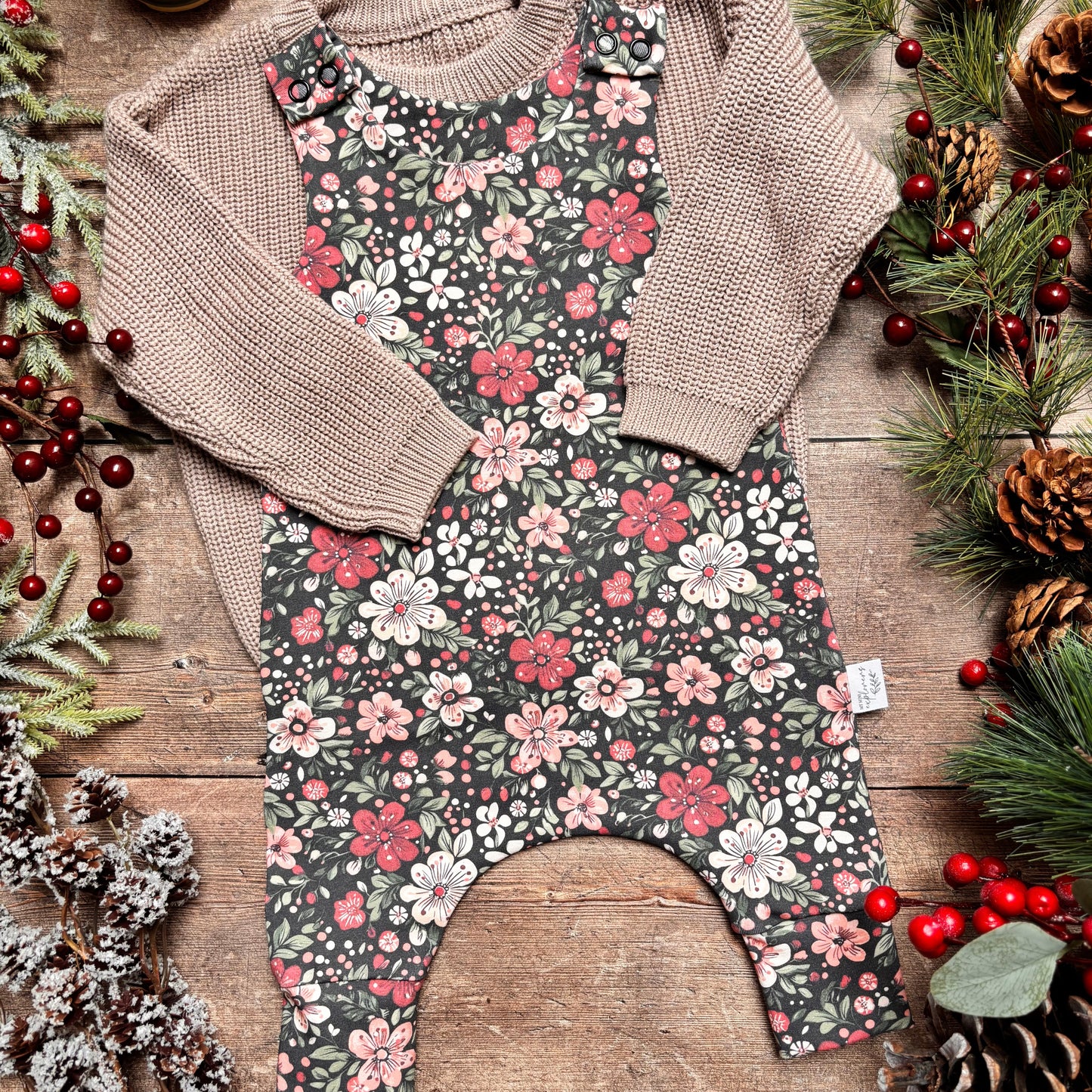 Christmas Floral Child & Baby Romper