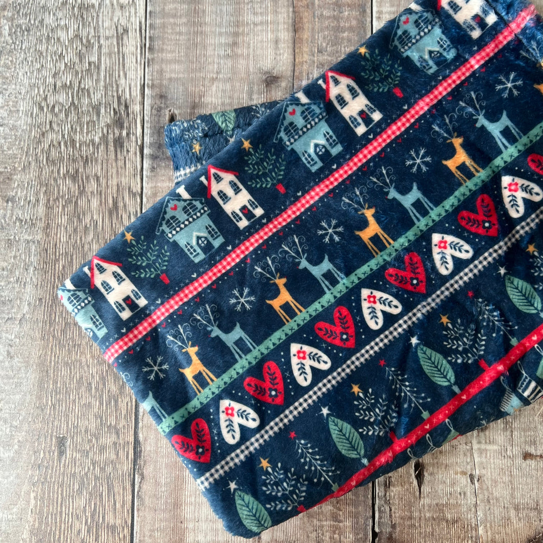 Vintage Christmas Snuggle Blanket - Pram/Buggy size