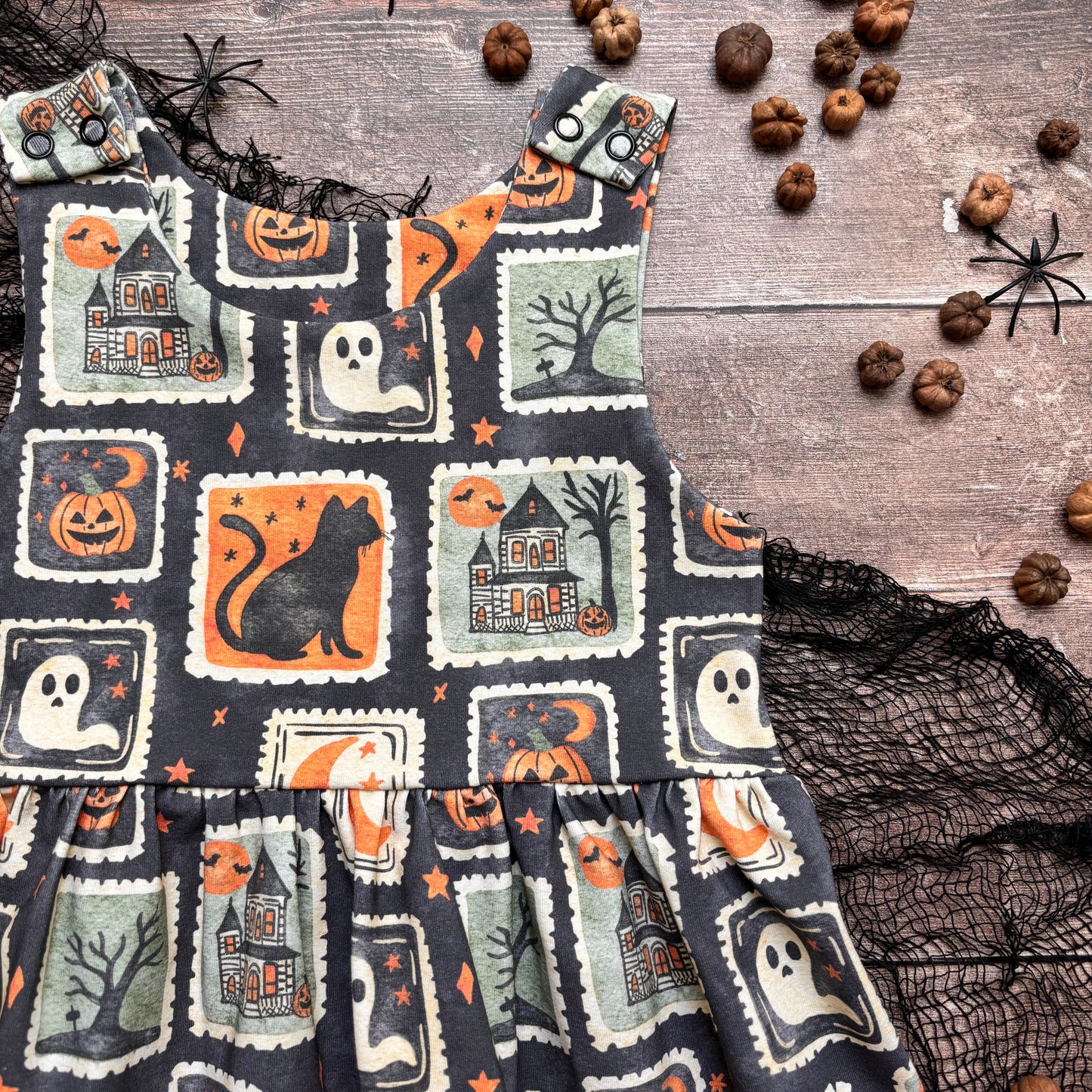 Halloween Stamps Child & Baby Pinafore Dress