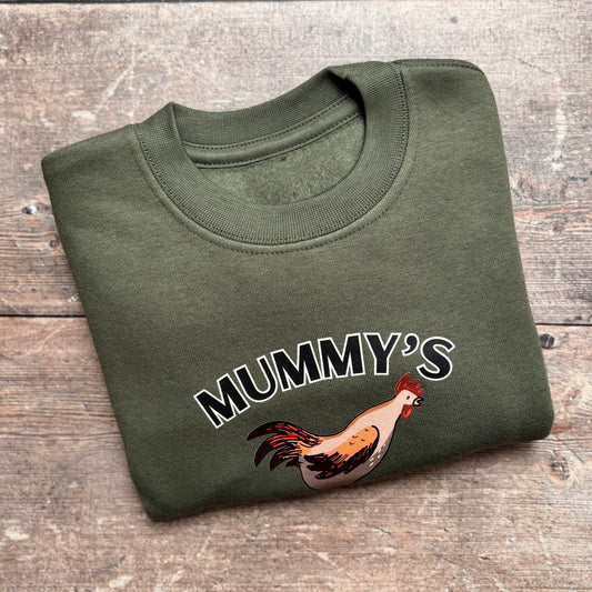 Mummy's Little Alarm Khaki Sweatshirt