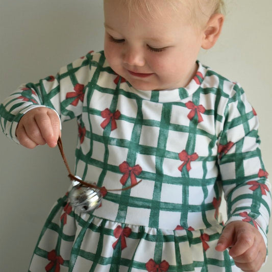 Christmas Gingham Child & Baby Long Sleeve Dress