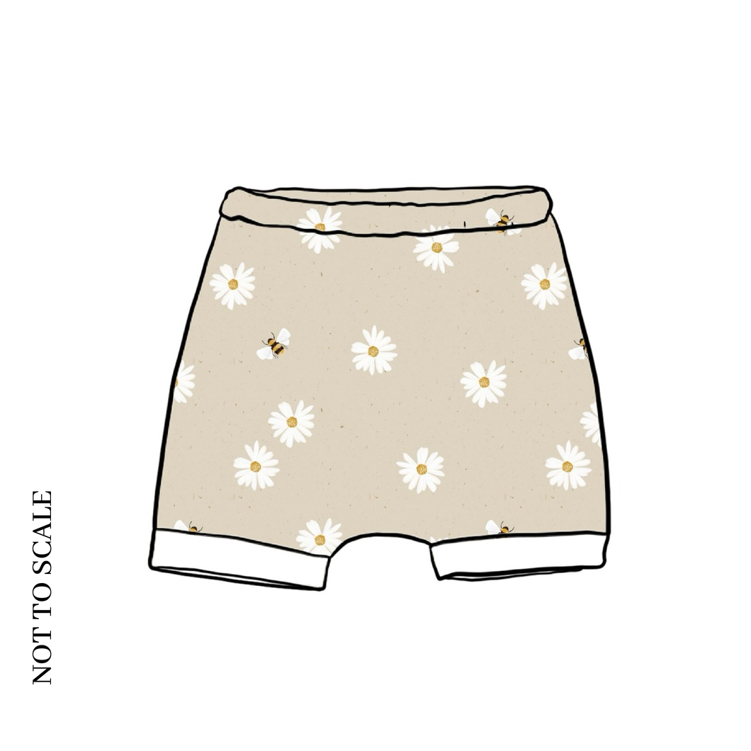 Daisies & Bees Rolled Shorts