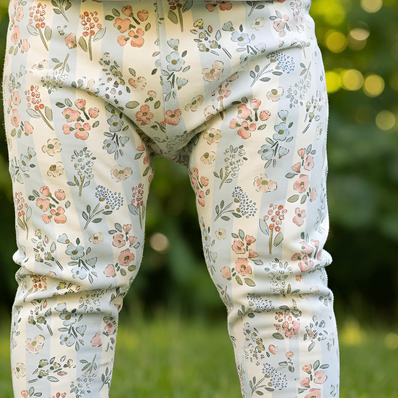 Floral Stripes Toddler & Child Leggings
