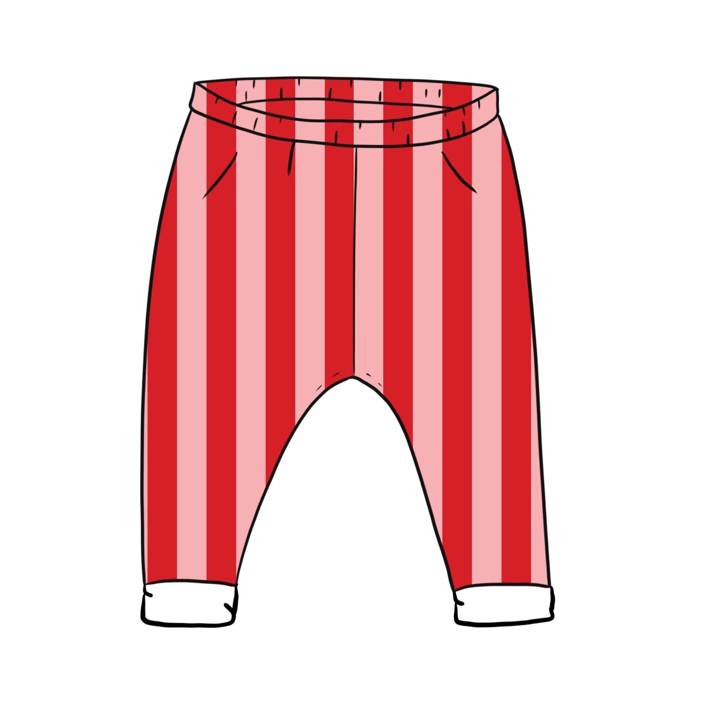 Pink & Red Stripes Toddler & Child Leggings
