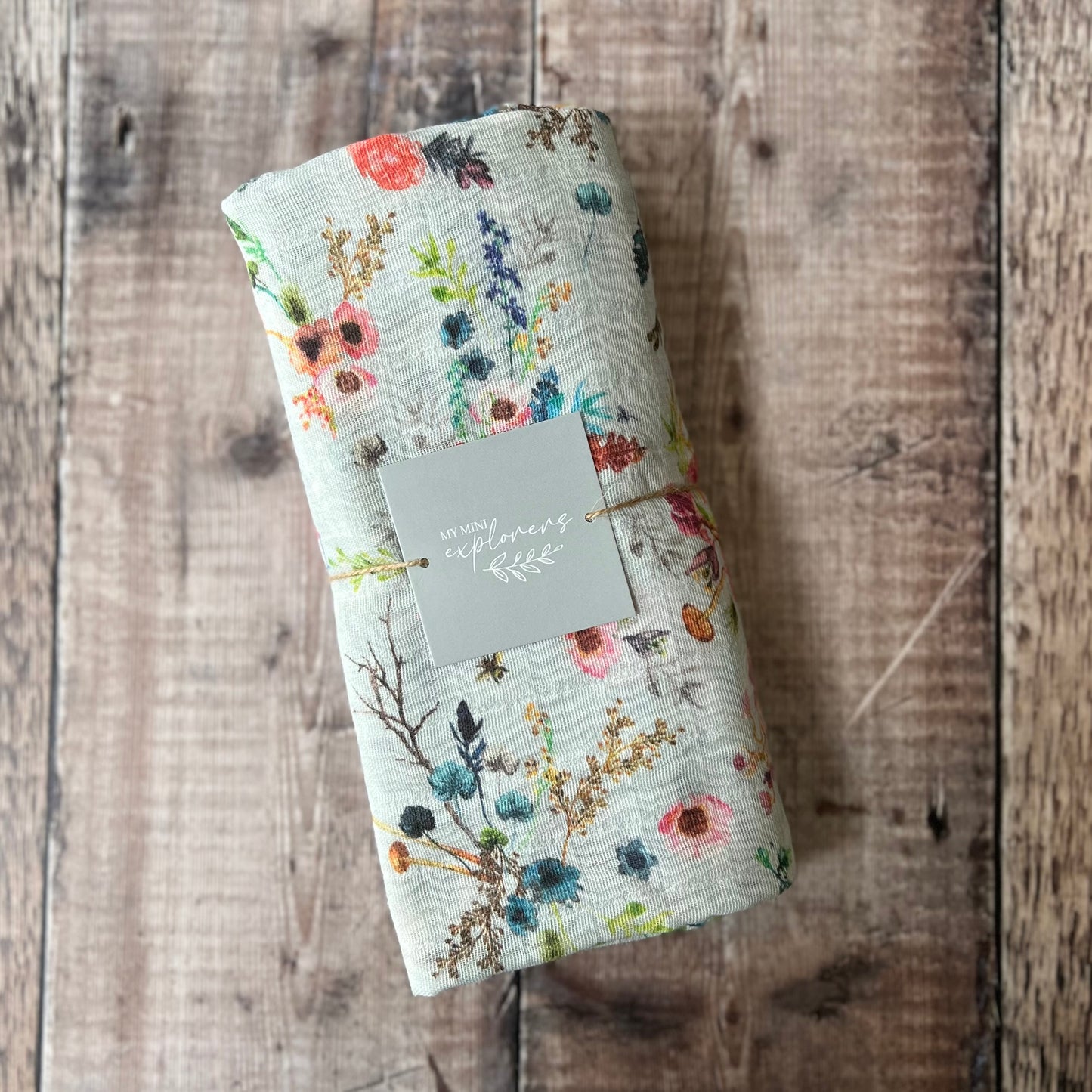 Wild Flowers Muslin Swaddle Blanket