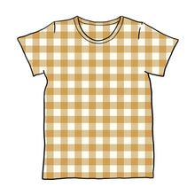 Load image into Gallery viewer, Ochre Gingham T-Shirt
