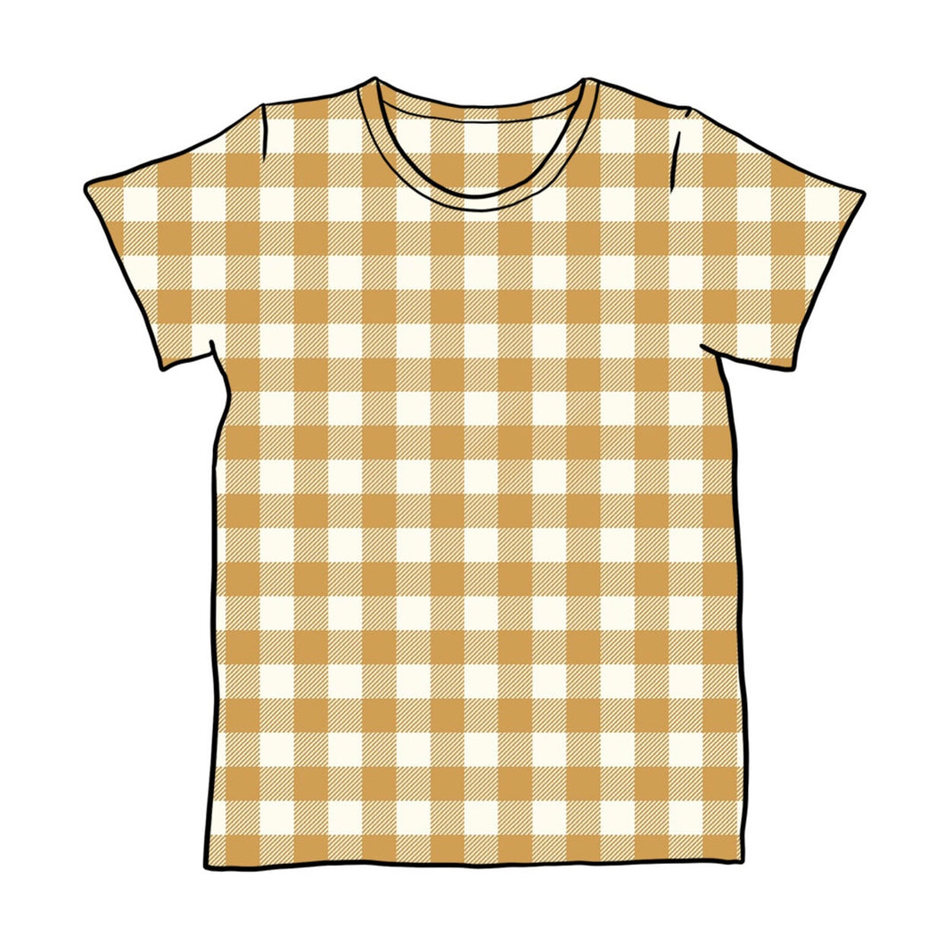 Ochre Gingham T-Shirt