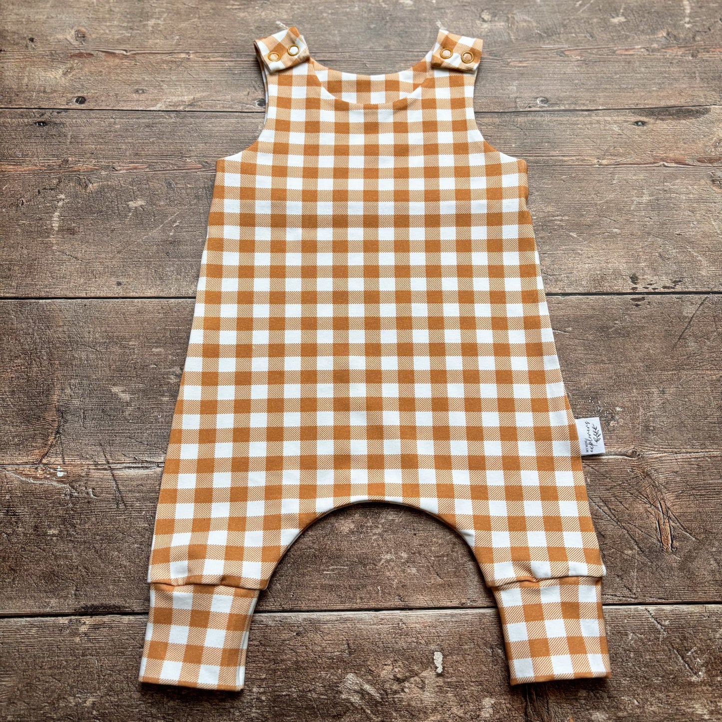 Ochre Gingham Romper