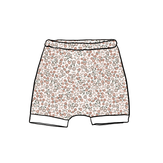 Cottage Core Ditsy Child & Baby Shorts - Rolled or Hemmed