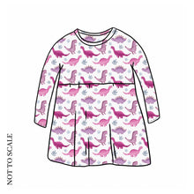 Load image into Gallery viewer, Pink Dinos T-Shirt Dress
