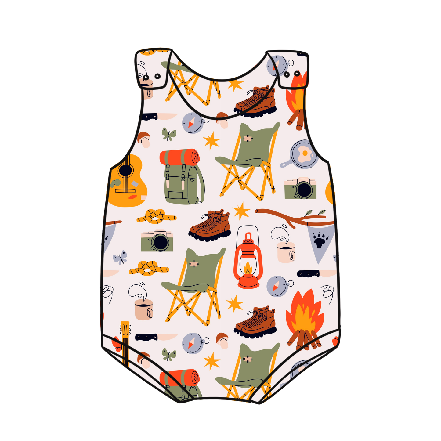 Camping Child & Baby Bloomer Romper