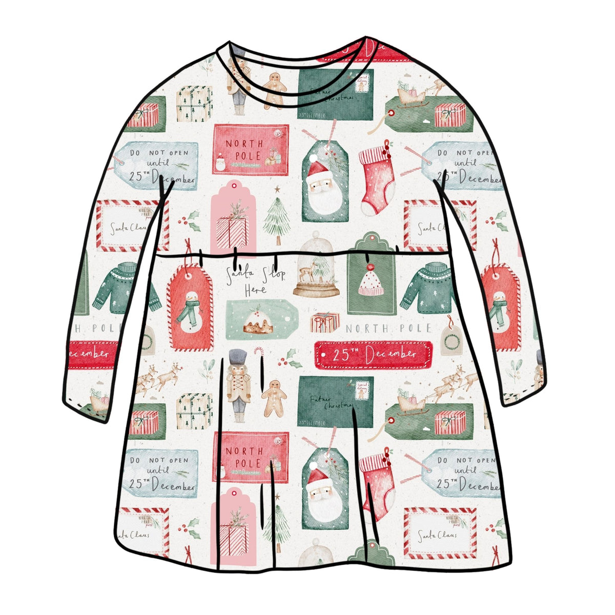North Pole Greetings Child & Baby Sleeved Dress - 3 options