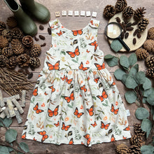 Load image into Gallery viewer, Monarch Butterflies Pinafore Dress

