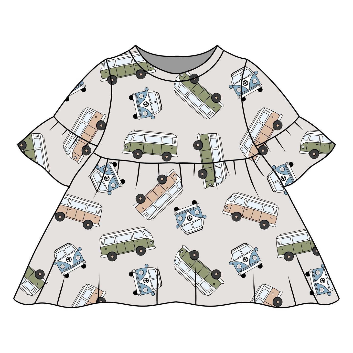 Classic Campers Child & Baby Sleeved Dress - 3 options
