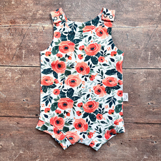 Roses Bloomer Romper 6-9m