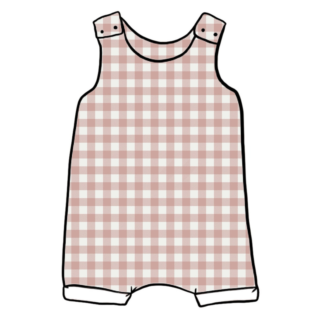 Rose Gingham Short Romper