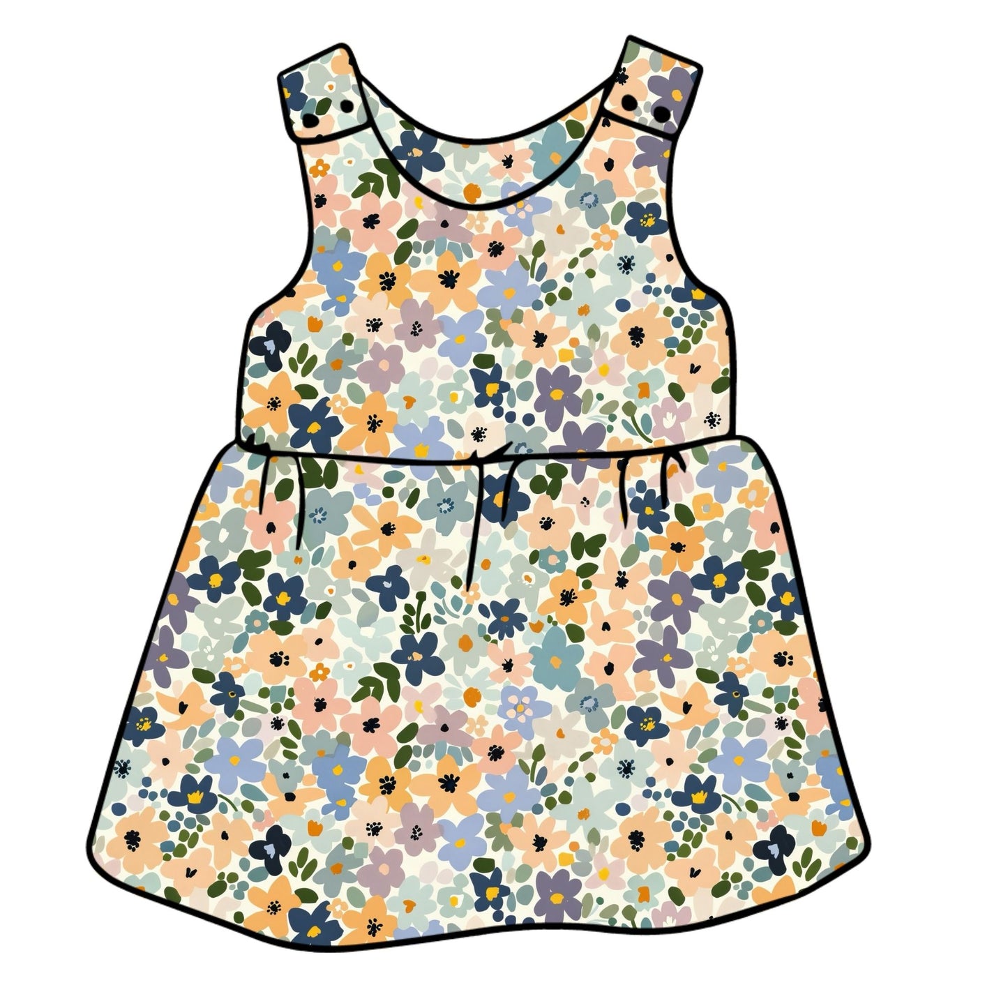 Wildflower Confetti Child & Baby Pinafore Dress