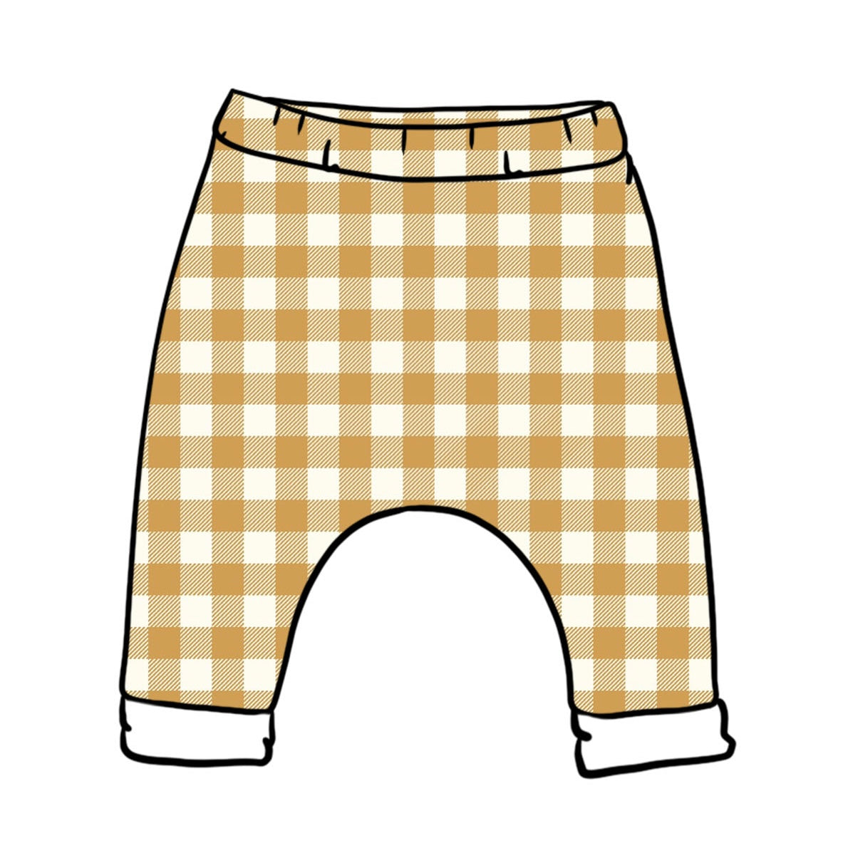 Ochre Gingham Harems