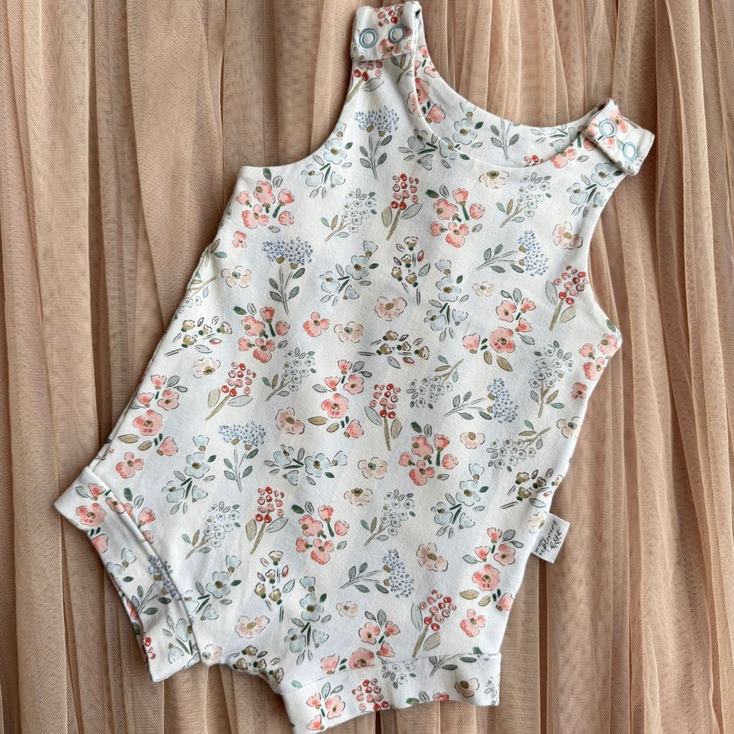 Floral Stripes Child & Baby Bloomer Romper
