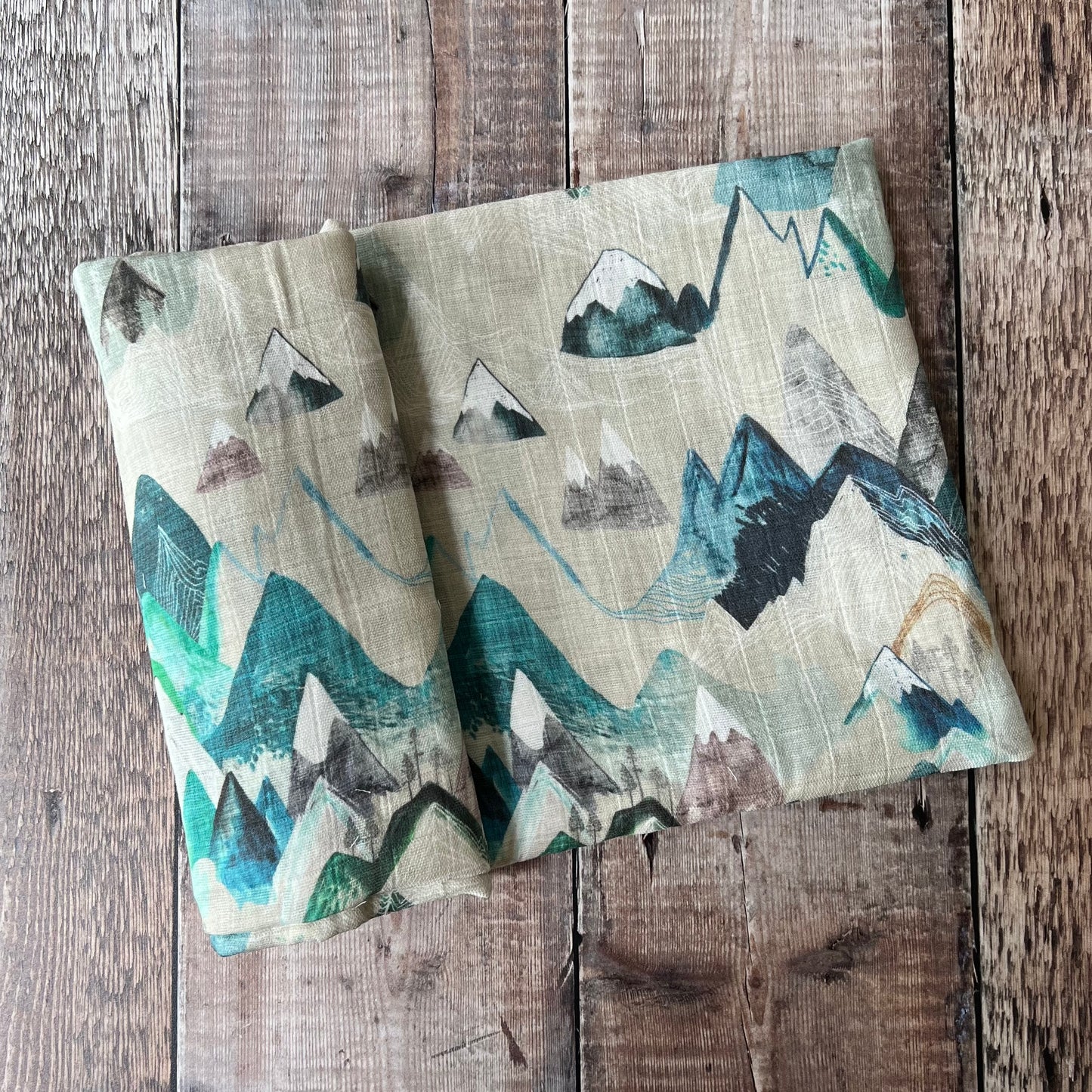 Mountains Muslin Swaddle Blanket
