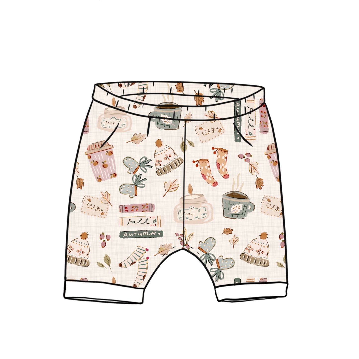 Autumn Girl Child & Baby Shorts - Rolled or Hemmed