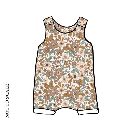 Folk Floral Short Romper
