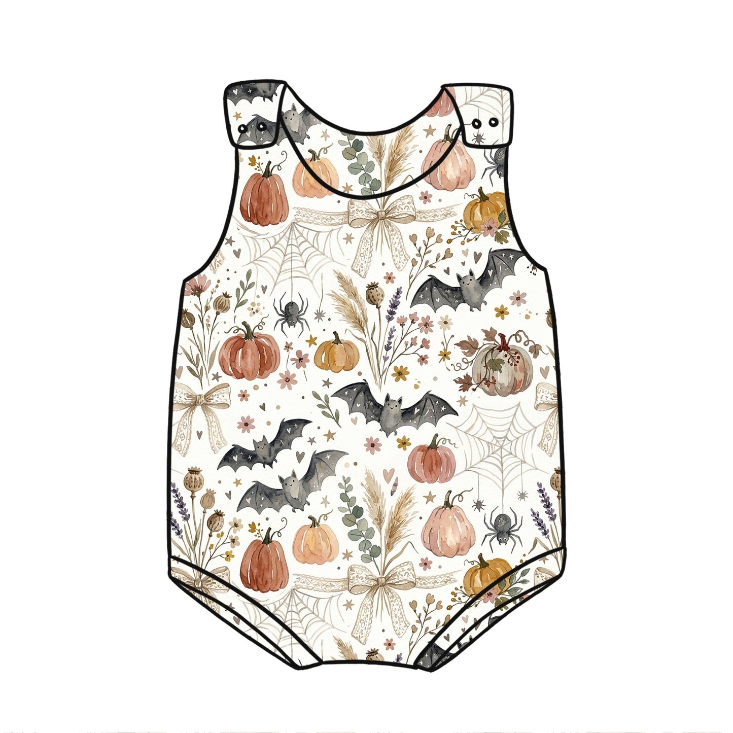 Boho Halloween Child & Baby Bloomer Romper