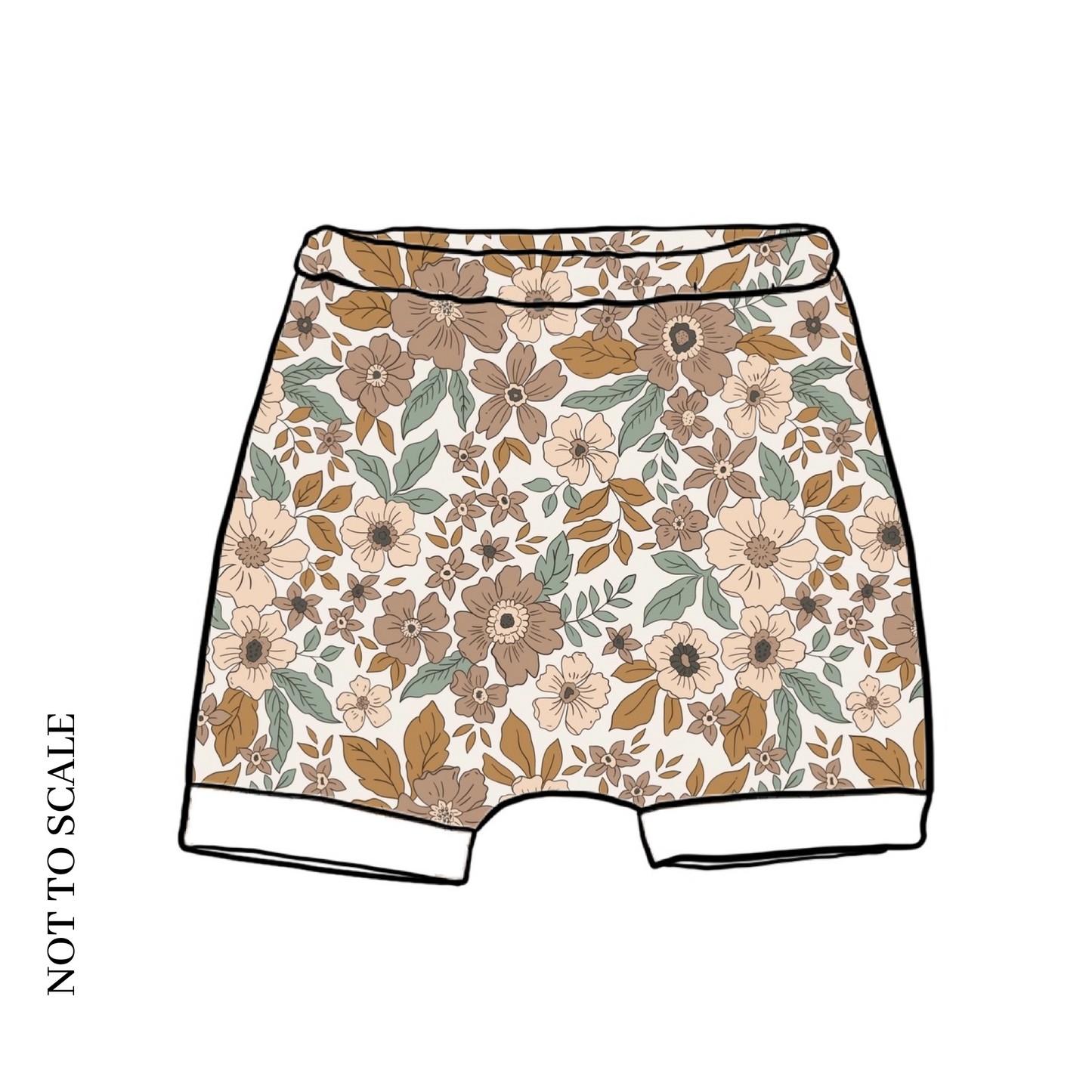 Folk Floral Rolled Shorts