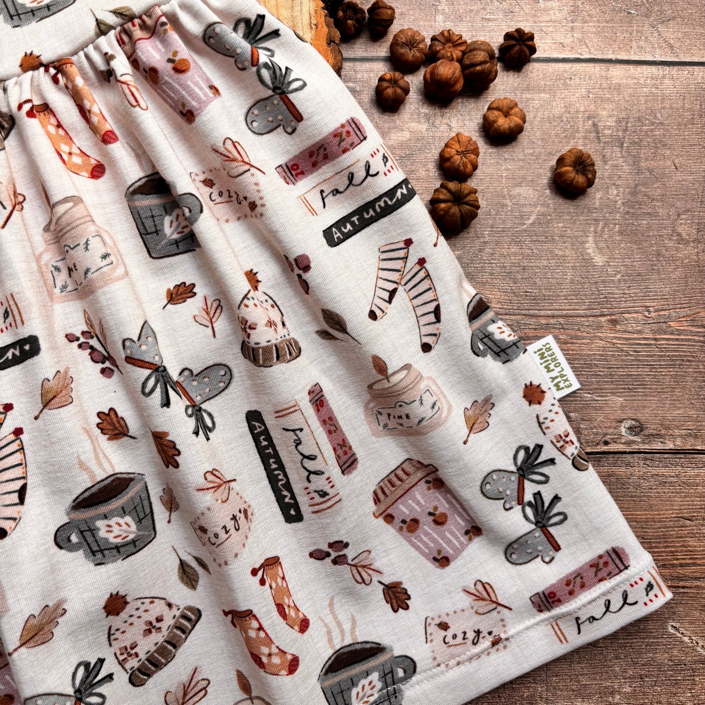 Autumn Girl Child & Baby Pinafore Dress