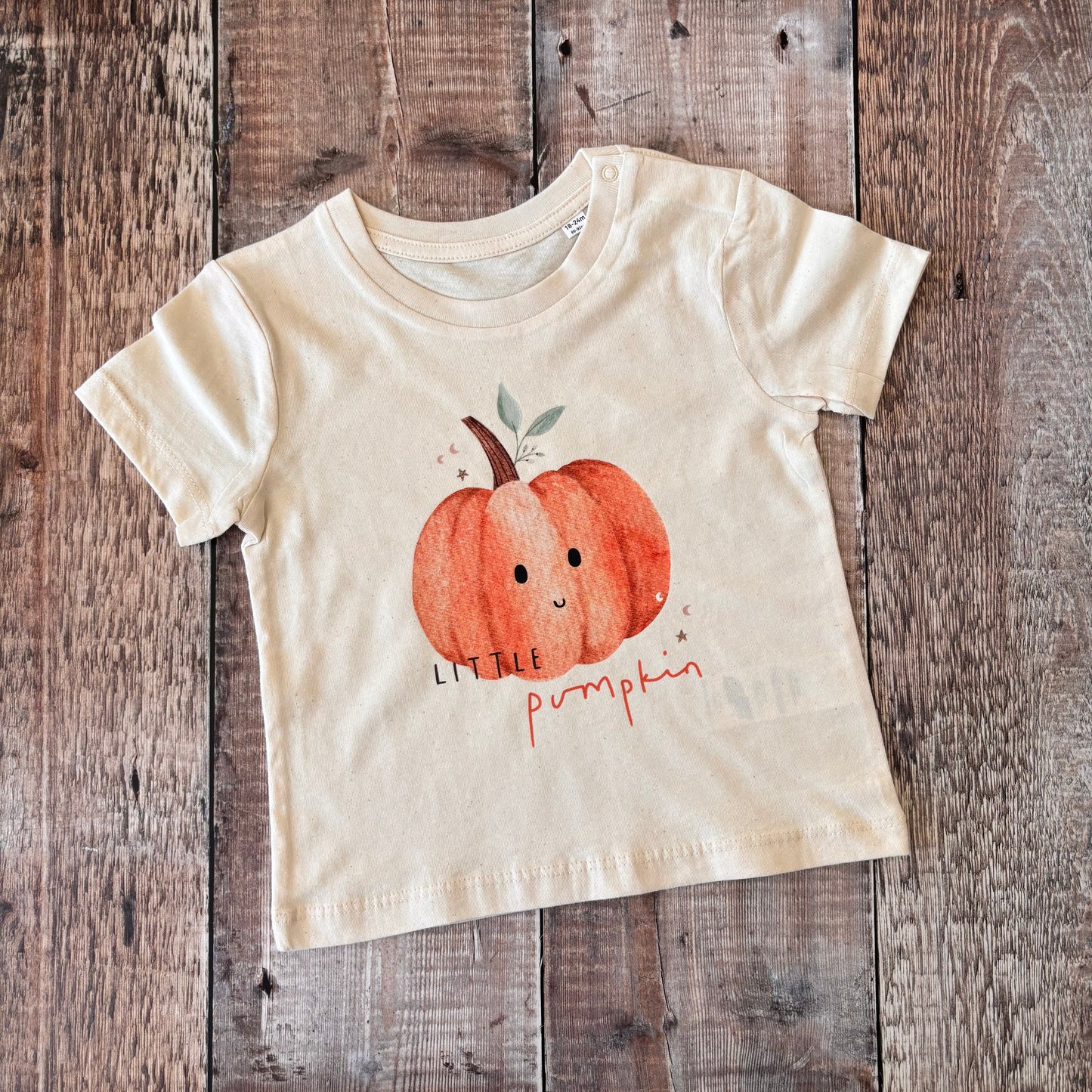Little Pumpkin T-Shirt 18-24 months (Natural)