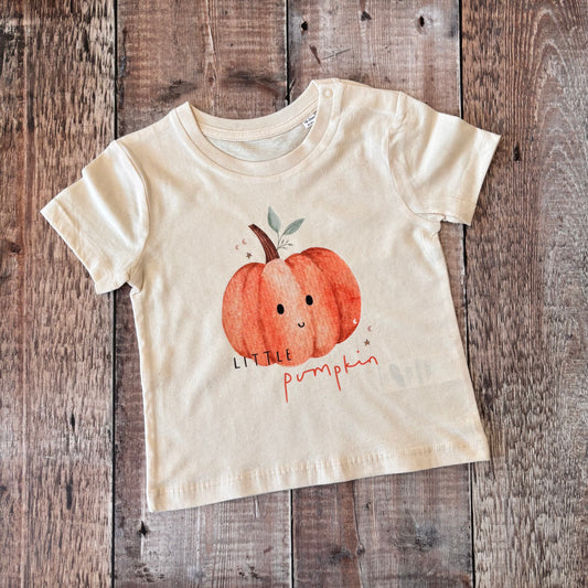 Little Pumpkin T-Shirt 18-24 months (Natural)