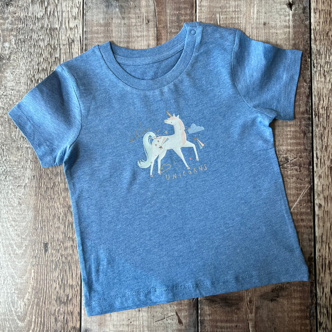 Unicorn Dream T-Shirt 18-24m (blue marl)