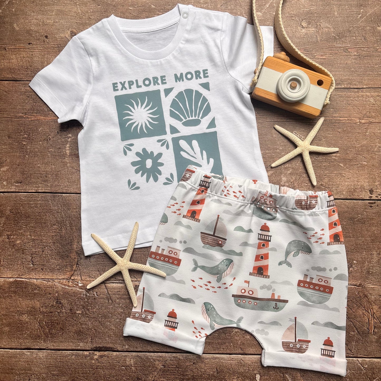 Explore More Grid T-Shirt (Blue)
