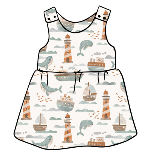 At Sea Child & Baby Pinafore Dress