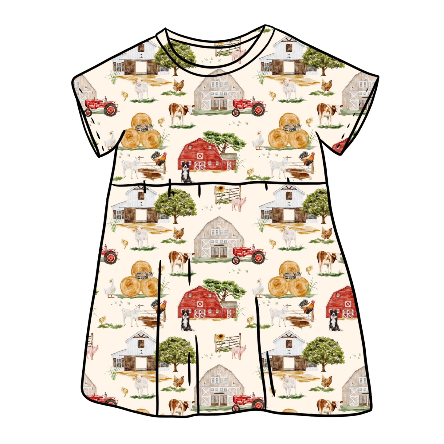 Farm Life Short Sleeve Dress