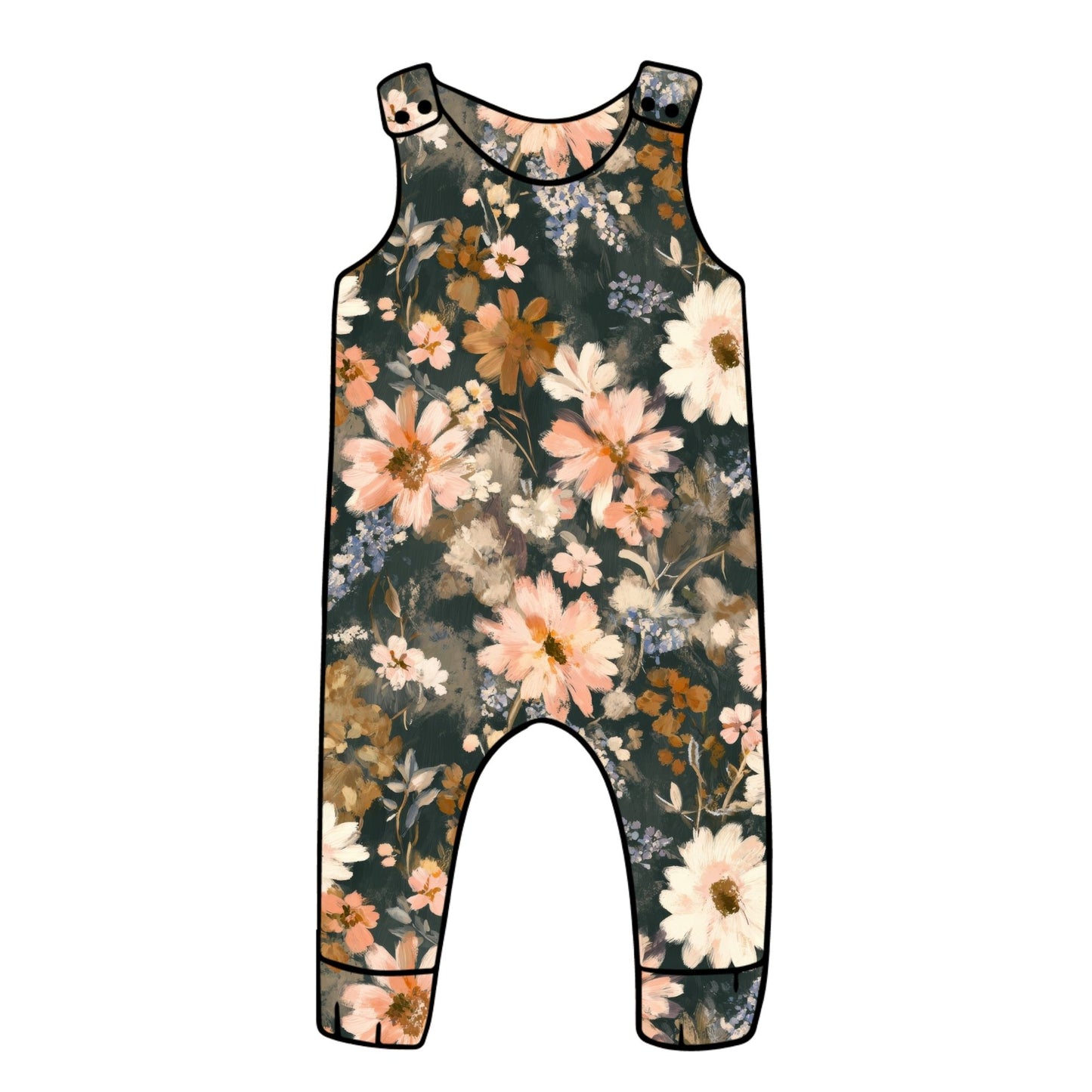 Fall Floral Child & Baby Full Length Romper