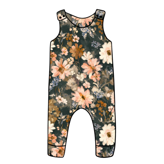 Fall Floral Child & Baby Full Length Romper