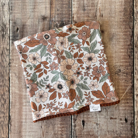 Folk Floral Snood 1-4 years (rust knit inside)