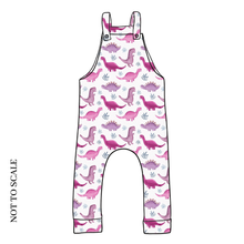 Load image into Gallery viewer, Pink Dinos Dungarees
