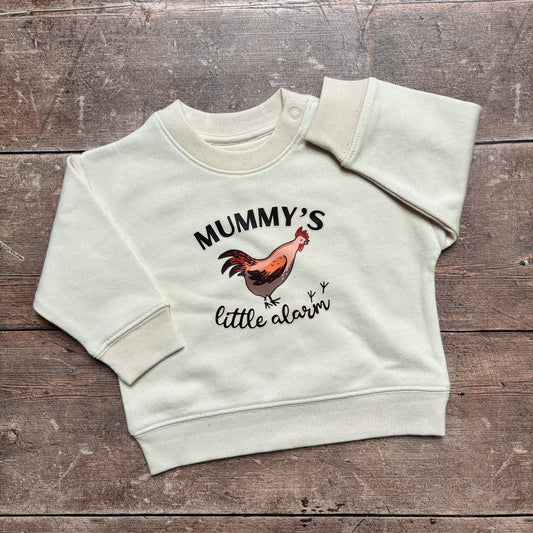 Mummy's Little Alarm Organic Natural Sweatshirt
