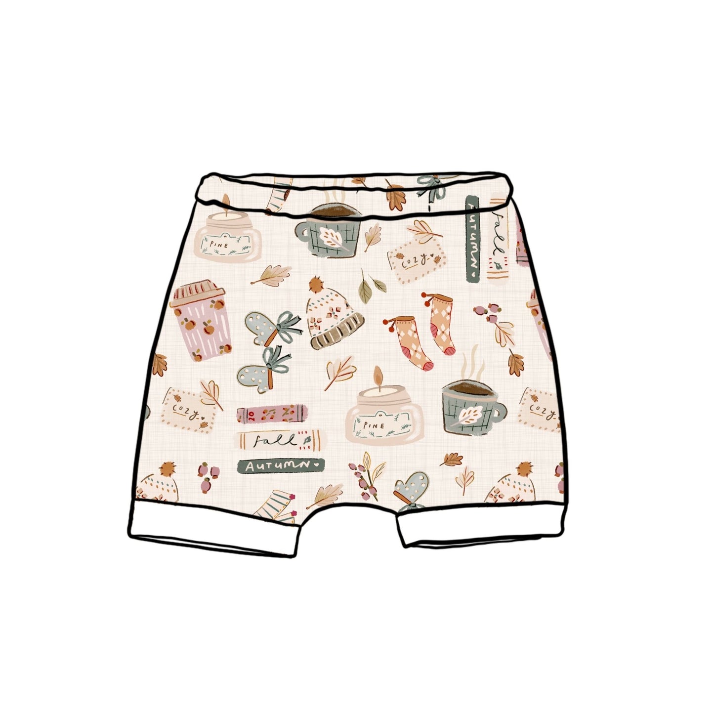 Autumn Girl Child & Baby Shorts - Rolled or Hemmed