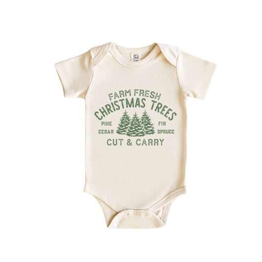 Farm Fresh Christmas Trees Baby Bodysuit