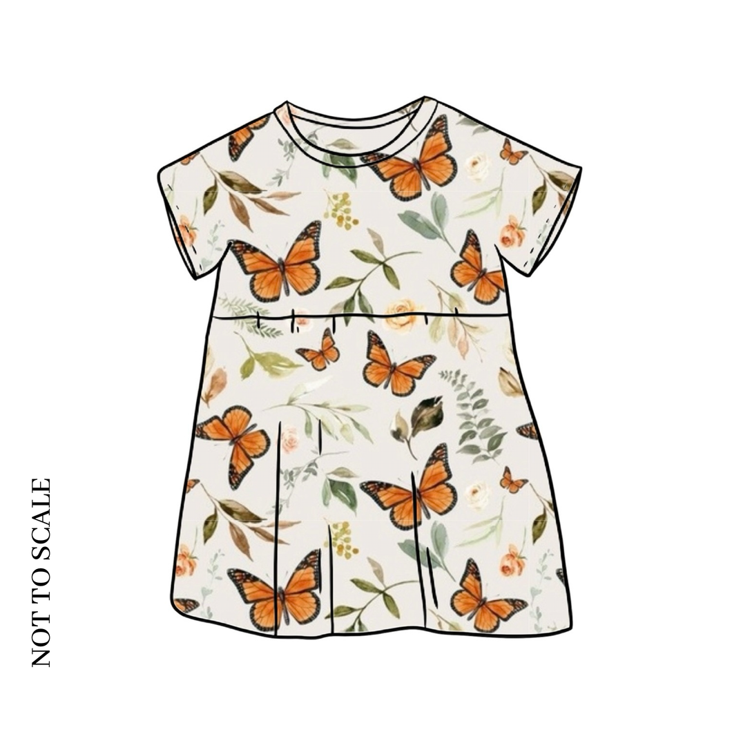 Monarch Butterflies T-Shirt Dress