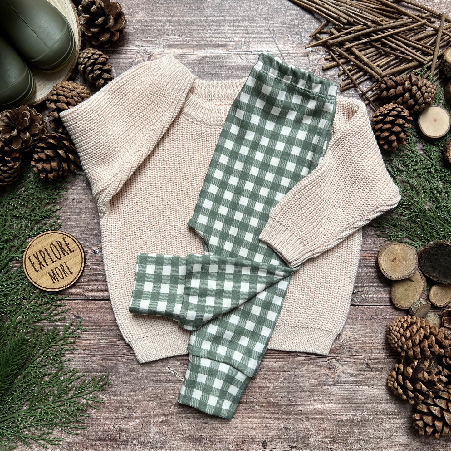 Forest Gingham Baby & Child Harems