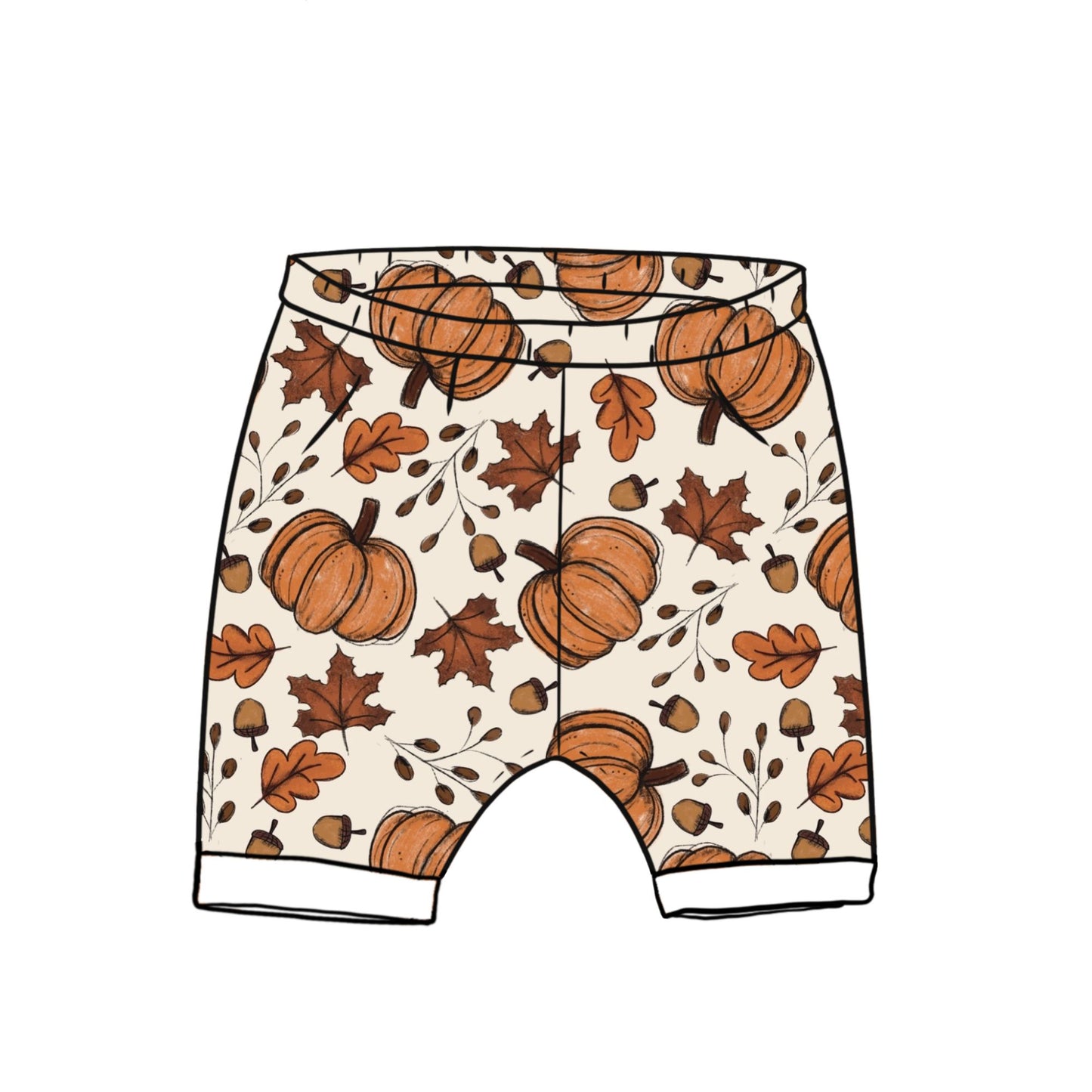 Harvest Vibes Child & Baby Shorts - Rolled or Hemmed
